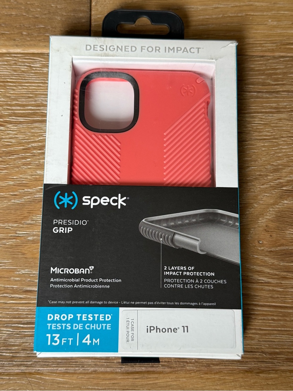 New Speck Presidio Grip Case for iPhone 11 - Coral pink orange